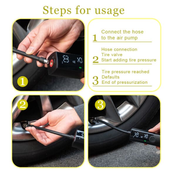 Smart Mini Pump – Portable Inflator for Bikes, Cars & More - Image 2